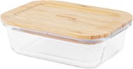 Siguro Glass Seal Bamboo élelmiszertároló edény 0,6 l, 6 x 17,5 x 13 cm - Tárolóedény