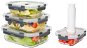 Food Container Set Siguro Set of vacuum glass jars, 0,37 l + 0,64 l + 1,05 l + 1,52 l + pump, 5 pcs - Sada dóz