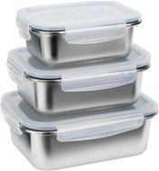 Siguro Set Dosen für Lebensmittel Steel Seal, 0,8 l + 1,2 l + 1,78 l, 3 Stück - Dosen-Set