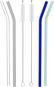 Siguro Crystal Sip Glas-Strohhalm-Set, farbig, 4 Stück, 2 Bürsten - Strohhalm