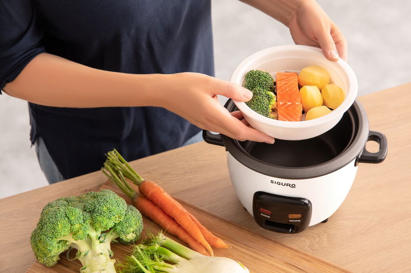 Siguro RC-A350W Rice Chef, gőzölő kosár
