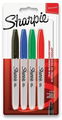 SHARPIE Fine, 4 základní barvy