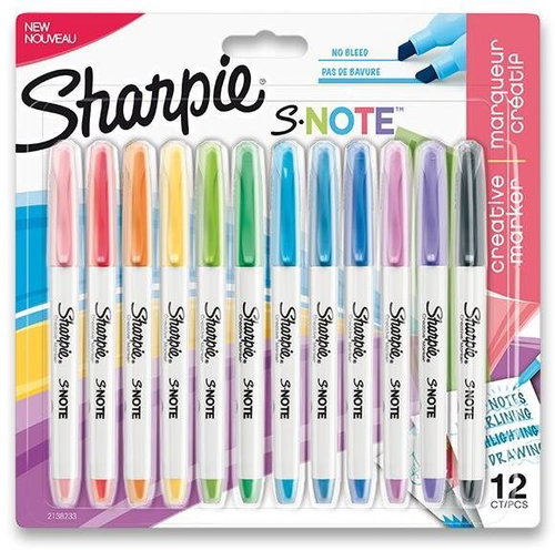 SHARPIE S-Note, 12 colours - Felt Tip Pens - Main image