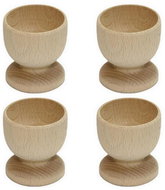 SHARK Egg cup, wood, 4 pcs - Egg Cup