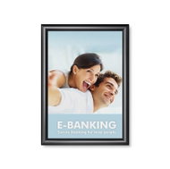 Showdown Displays Flap A3, sharp corner, profile 25 mm, colour RAL 9005 black - Clip Frame