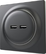 Fibaro Walli USB Socket Matt Anthracite - Socket