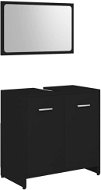 Shumee Set koupelnového nábytku černý, dřevotříska - Koupelnová sestava