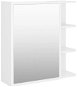 Shumee Kúpeľňová skrinka so zrkadlom – biela, 62,5 × 20,5 × 64 cm, drevotrieska - Kúpeľňová skrinka