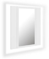 Shumee LED koupelnová skříňka se zrcadlem bílá 40 × 12 × 45 cm, akryl - Koupelnová skříňka