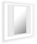 Shumee LED kúpeľňová skrinka so zrkadlom biela 40 × 12 × 45 cm, akryl - Kúpeľňová skrinka