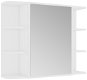 Shumee Kúpeľňová skrinka so zrkadlom – biela, 80 × 20,5 × 64, drevotrieska - Kúpeľňová skrinka