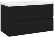 Shumee Skříňka se zápustným umyvadlem - černá, dřevotříska, 3071550 - Koupelnová skříňka