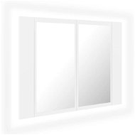 Kúpeľňová skrinka Shumee LED Kúpeľňová skrinka so zrkadlom – biela, 60 × 12 × 45 cm - Koupelnová skříňka