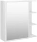 Shumee Skříňka zrcadlová - bílá, vysoký lesk 62,5 × 20,5 × 64 cm, dřevotříska - Koupelnová skříňka