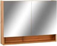Shumee LED Koupelnová zrcadlová skříňka - dub, 80 × 15 × 60 cm, MDF - Koupelnová skříňka