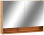 Shumee LED Kúpeľňová zrkadlová skrinka – dub, 80 × 15 × 60 cm, MDF - Kúpeľňová skrinka
