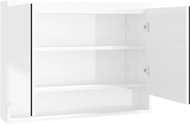 Shumee Bathroom cabinet with mirror 80 × 15 × 60 cm, MDF, bright white - Bathroom Cabinet