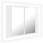 Shumee Kúpeľňová skrinka, LED zrkadlo, lesklá biela, 60 × 12 × 45 cm - Kúpeľňová skrinka