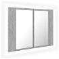 Kúpeľňová skrinka Shumee LED Kúpeľňová skrinka so zrkadlom – betónovo sivá, 60 × 12 × 45 cm - Koupelnová skříňka