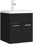 Shumee Skrinka so zápustným umývadlom – čierna, drevotrieska - Kúpeľňová skrinka