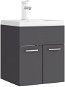 Shumee Skrinka so zápustným umývadlom – sivá, drevotrieska - Kúpeľňová skrinka