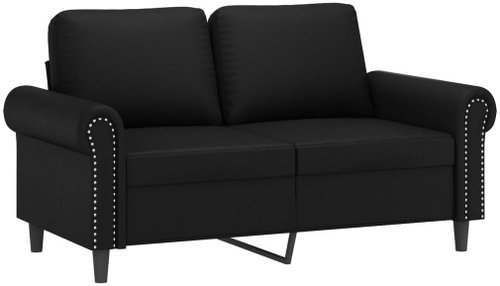 Shumee 2místná pohovka černá 120 cm, umělá kůže - Pohovka - Main image