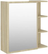 Kúpeľňová skrinka Shumee Kúpeľňová skrinka, zrkadlo, dub sonoma, 62,5 × 20,5 × 64, drevotrieska - Koupelnová skříňka