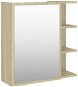 Shumee Kúpeľňová skrinka, zrkadlo, dub sonoma, 62,5 × 20,5 × 64, drevotrieska - Kúpeľňová skrinka