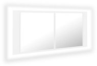 Shumee LED Bathroom cabinet with mirror - white, 100 × 12 × 45 cm, acrylic - Bathroom Cabinet