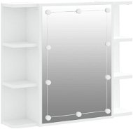 Koupelnová skříňka Shumee Zrcadlová skříňka s LED - bílá, 70 × 16,5 × 60 cm - Koupelnová skříňka