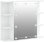 Kúpeľňová skrinka Shumee Zrkadlová skrinka s LED – biela, 70 × 16,5 × 60 cm - Koupelnová skříňka