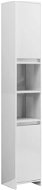 Shumee Koupelnová skříňka - bílá, vysoký lesk, 30 × 30 × 183,5 cm, dřevotříska, 802675 - Koupelnová skříňka