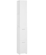 Shumee Koupelnová skříňka - bílá, 25 × 25 × 170 cm, dřevotříska - Koupelnová skříňka