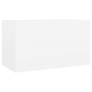 Shumee Skříňka pod umyvadlo - bílá, vysoký lesk, 80 × 38,5 × 45 cm, dřevotříska - Koupelnová skříňka