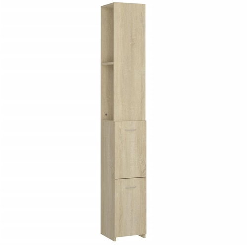 Shumee Koupelnová skříňka - dub sonoma, 25 × 25 × 170 cm, dřevotříska - Bathroom Cabinet - Main image