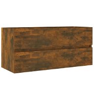 Shumee Umývadlová skrinka – dymový dub, 100 × 38,5 × 45 cm, kompozitné drevo - Kúpeľňová skrinka