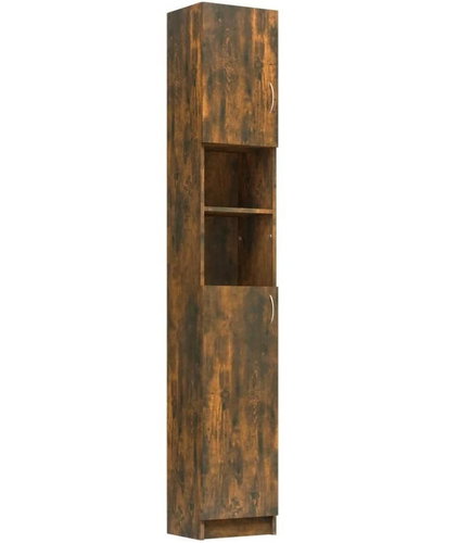 Shumee Koupelnová skříňka - kouřový dub, 32 × 25,5 × 190 cm, kompozitní dřevo - Bathroom Cabinet - Main image