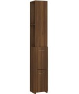 Shumee Kúpeľňová skrinka – hnedý dub, 25 × 25 × 170 cm, kompozitné drevo - Kúpeľňová skrinka