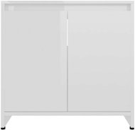 Shumee Koupelnová skříňka - bílá, vysoký lesk, 60 × 33 × 61 cm, dřevotříska - Koupelnová skříňka
