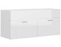 Shumee Skříňka pod umyvadlo - bílá, vysoký lesk, 100 × 38,5 × 46cm, dřevotříska - Koupelnová skříňka