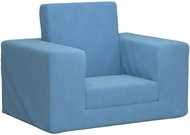 Shumee Dětská pohovka modrá, měkký plyš - Pohovka