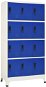 Shumee Uzamykatelná skříň - šedá a modrá, 90 × 45 × 180 cm, ocel - Skříň