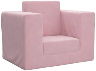 Shumee Dětská pohovka růžová, měkký plyš - Pohovka