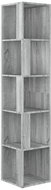 Shumee Rohová skříňka - šedá sonoma, 33 × 33 × 164,5 cm, kompozitní dřevo - Skříňka