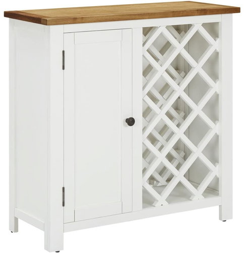 Shumee Skříňka na víno 80 × 32 × 80 cm, masivní dubové dřevo - Wine Stand - Main image