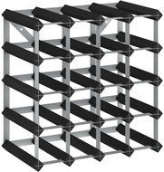 Shumee Wine rack for 20 bottles - black, solid pine wood - Wine Stand