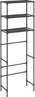 Shumee 3-poschodový úložný regál nad WC čierny 53 × 28 × 169 cm - Regál
