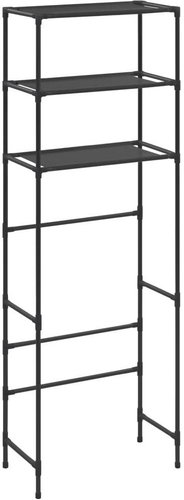 Shumee 3 tier storage rack over toilet black 53 × 28 × 169 cm - Shelving Unit - Main image