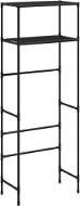 Shumee 2-poschodový úložný regál nad toaletu čierny 53,5 × 28 × 143 cm, železo - Regál