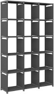 Shumee Výstavný regál s 15 priehradkami, sivé 103 × 30 × 175,5 cm, textil - Regál